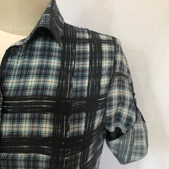 Burberry Brit blouse blue/black button up blouse - Picture 6 of 8